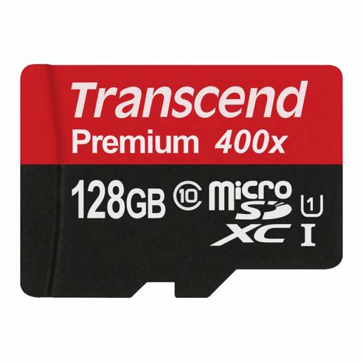 128GB Transcend Premium 400X - microSDXC Speicherkarte